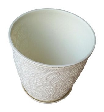 Bahat Plastik Dantel 8 lt Saksı Krem