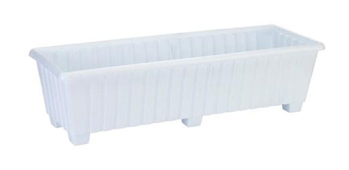 Hiper 26 lt Klasik Tabaklı Ayaklı Balkon Saksı Beyaz
