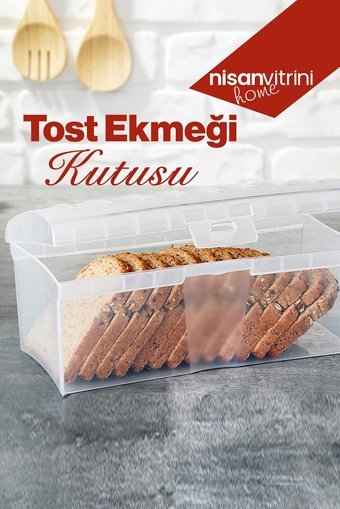 Nisan Vitrini Kapaklı Şeffaf Ekmek Kutusu