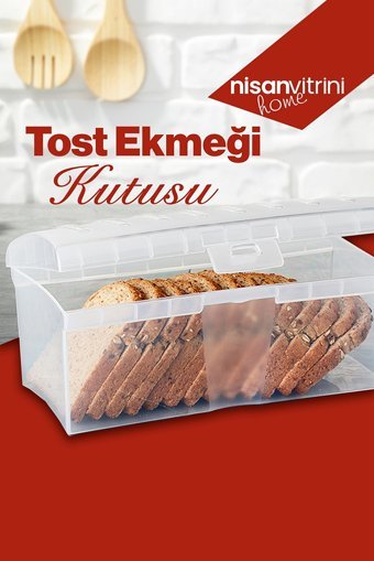 Nisan Vitrini Kapaklı Şeffaf Ekmek Kutusu