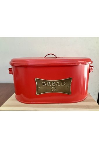 Bestofhome Kapaklı Kırmızı Ekmek Kutusu