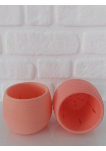 Asenya 0.55 lt 5 Adet Saksı Turuncu