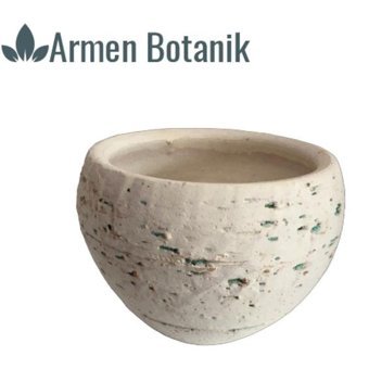 Armen Botanik Antik Görünümlü Eskitme Toprak Saksı Çok Renkli