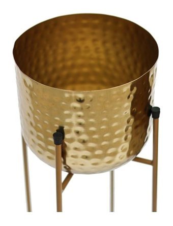 Greenmall Victoria 3 lt Metal Ayaklı Küçük Boy Saksı Sarı