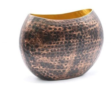 Greenmall Solo Metal Küçük Boy Saksı Bronz Altın