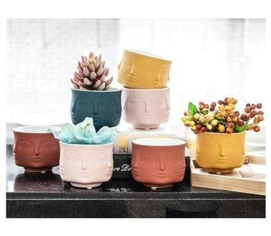 Florada Beton 7 Adet Modern 0.1 lt Saksı Çok Renkli