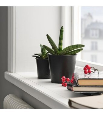 Ikea Akerbar Çelik 1 lt Saksı Antrasit