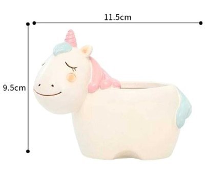 Florada Unicorn ve Arkadaşları 3 Adet Sevimli Sukulent Kaktüs Saksı