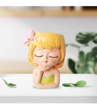 Florada 4 Adet Sevimli Tatlış Kızlar Sukulent ve Kaktüs Saksı