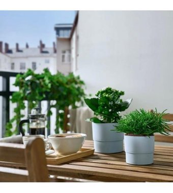 Ikea Nypon Plastik Saksı Soluk Mavi