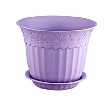 Holiday Antik Yuvarlak Tabaklı 12 lt Saksı Eflatun