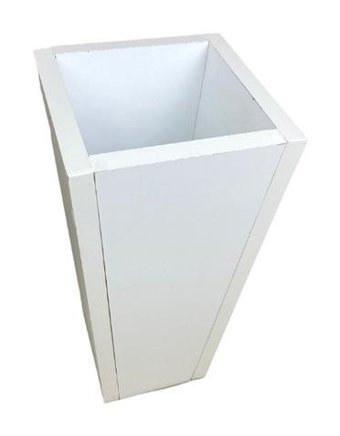 Cihan Çiçekçilik Ahşap Mdf Vazo İç Mekan Saksı Beyaz
