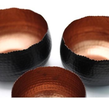 Greenmall Ignis Metal Küçük Boy Saksı Bronz Siyah