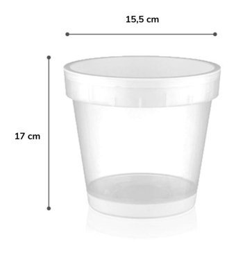 Buffer Plastik 23 lt Kapasiteli Alt Tabaklı Orkide Çiçek Saksı Beyaz