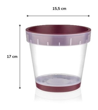 Buffer Plastik 23 lt Kapasiteli Alt Tabaklı Orkide Çiçek Saksı Beyaz