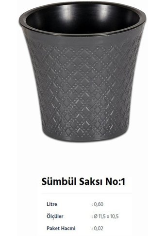 Montesev Sümbül Çiçek 0.60 lt Saksı Gri