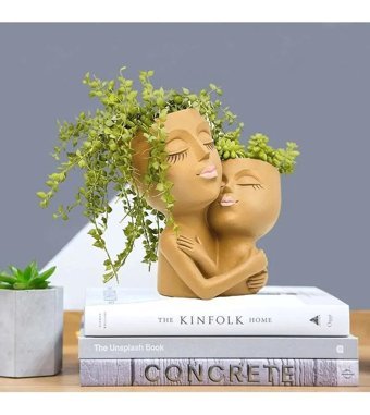 Florada Yeni Kucaklaşmış Anne Çocuk Dekoratif Sukulent Saksı