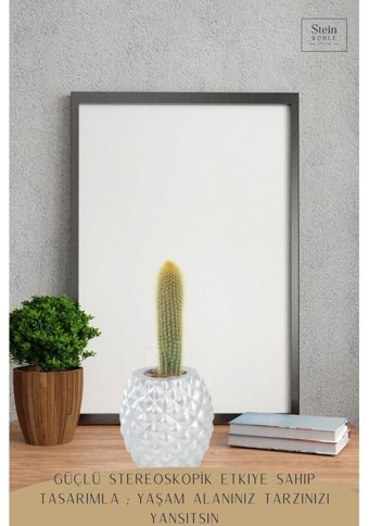 Evene Büyük Boy Ananas Model Saksı Gümüş
