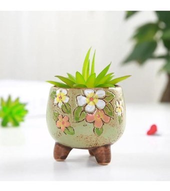 Florada Retro 9 Adet Sukulent ve Kaktüs Saksı Çok Renkli
