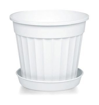 Hiper Klasik Salon Tabaklı 5.5 lt Saksı Beyaz