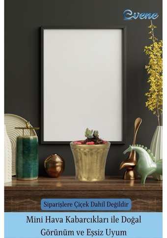 Evene Dekoratif Model 8 Saksı Altın Eskitme