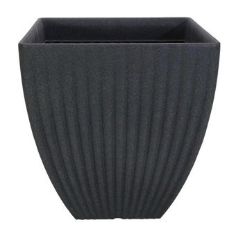 Dekorsende Plastik Oval Saksı Antrasit