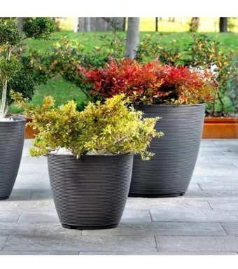 Greenmall Urban Ring Polietilen Saksı Beyaz