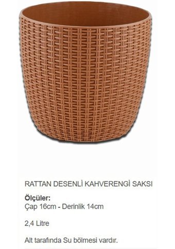 Montesev Rattan Çiçek 3.8 lt Saksı