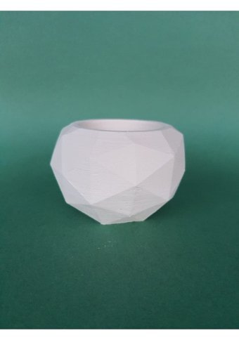 Lisinya Ham Döküm 1 lt Yuvarlak Saksı Beyaz