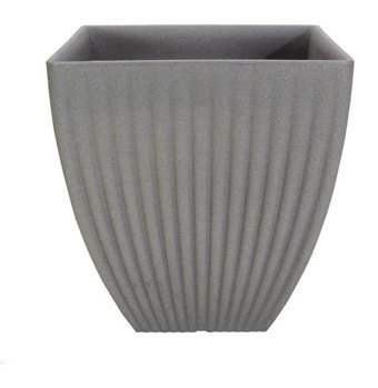 Dekorsende Plastik Oval Saksı Bej