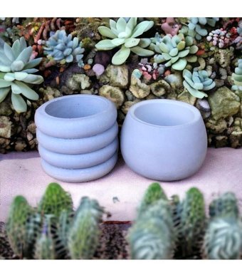 Cococraft Beton Saksı ve Organizer Saksı Mavi