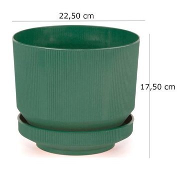 Minia Bahçe Plastik Tabaklı Saksı 1 Adet 6 lt
