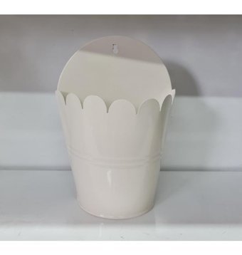 Feronya Metal Duvar Panosu Çiçeklik Saksı Krem