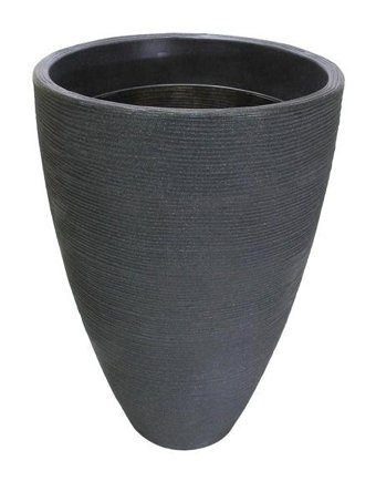 Dekorsende Plastiik Yuvarlak Saksı Antrasit