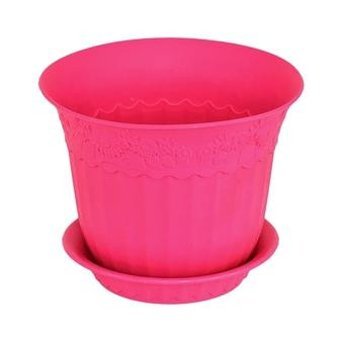 Holiday Antik Tabaklı 17.5 lt Yuvarlak Saksı Eflatun
