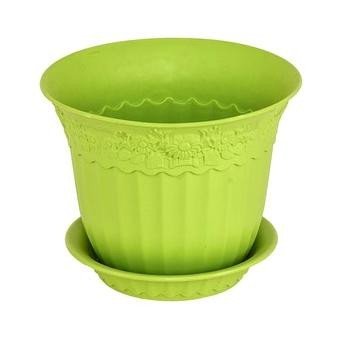 Holiday Antik Tabaklı 17.5 lt Yuvarlak Saksı Eflatun