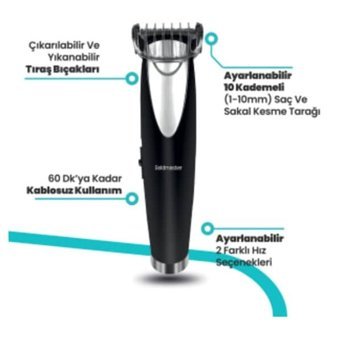 Goldmaster GM-9105 Islak Kablosuz Tıraş Makinesi