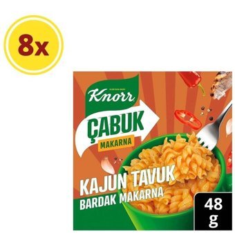 Knorr Çabuk Bardak Kajun Tavuklu Makarna 8x48 gr