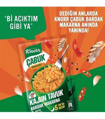 Knorr Çabuk Bardak Kajun Tavuklu Makarna 8x48 gr