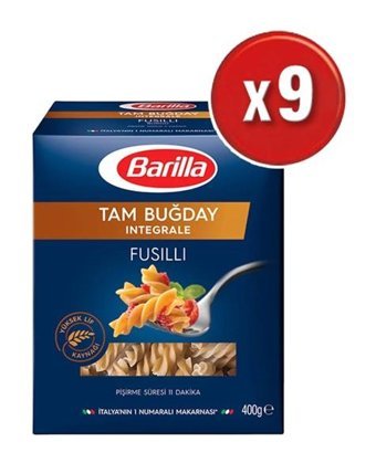 Barilla İntegrale Tam Buğday Unlu Fusilli Burgu Makarna 9x400 gr