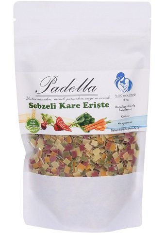 Padella Sebzeli Mini Kare Çorbalık Erişte 250 gr