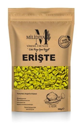 Milidiya Yöresel Ürünler Mısır Unlu Erişte 500 gr