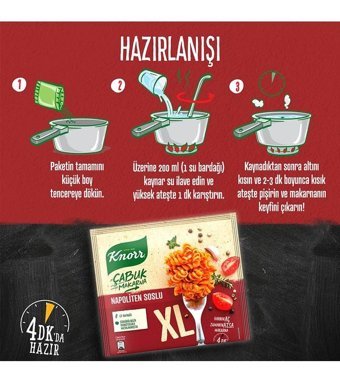 Knorr Çabuk Bardak xl Napoliten Soslu Makarna 3x92 gr