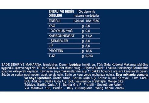 Barilla Şehriye 5x500 gr