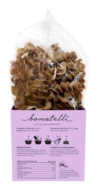 Bonatelli Çavdar Unlu Burgu Makarna 500 gr