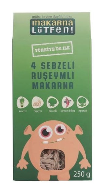Makarna Lütfen! Dört Sebzeli Ruşeym Unlu Bebek Makarna 250 gr