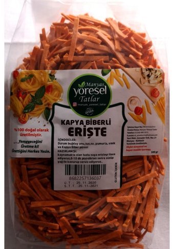 Manyas Yöresel Tatlar Kapya Biberli Erişte 500 gr