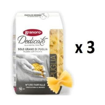 Granoro Dedicato Farfalle Makarna 3x500 gr