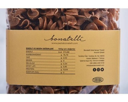 Bonatelli Vegan Siyez Unlu Burgu Makarna 350 gr