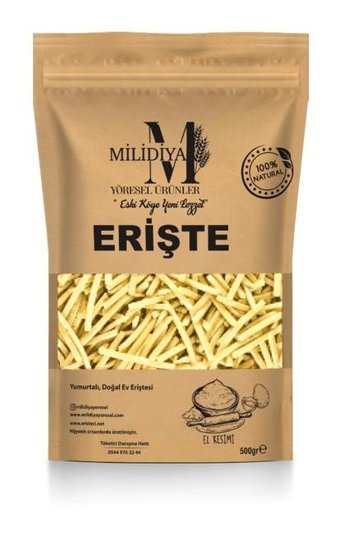 Milidiya Yöresel Ürünler İnce Kesme Makarna 500 gr